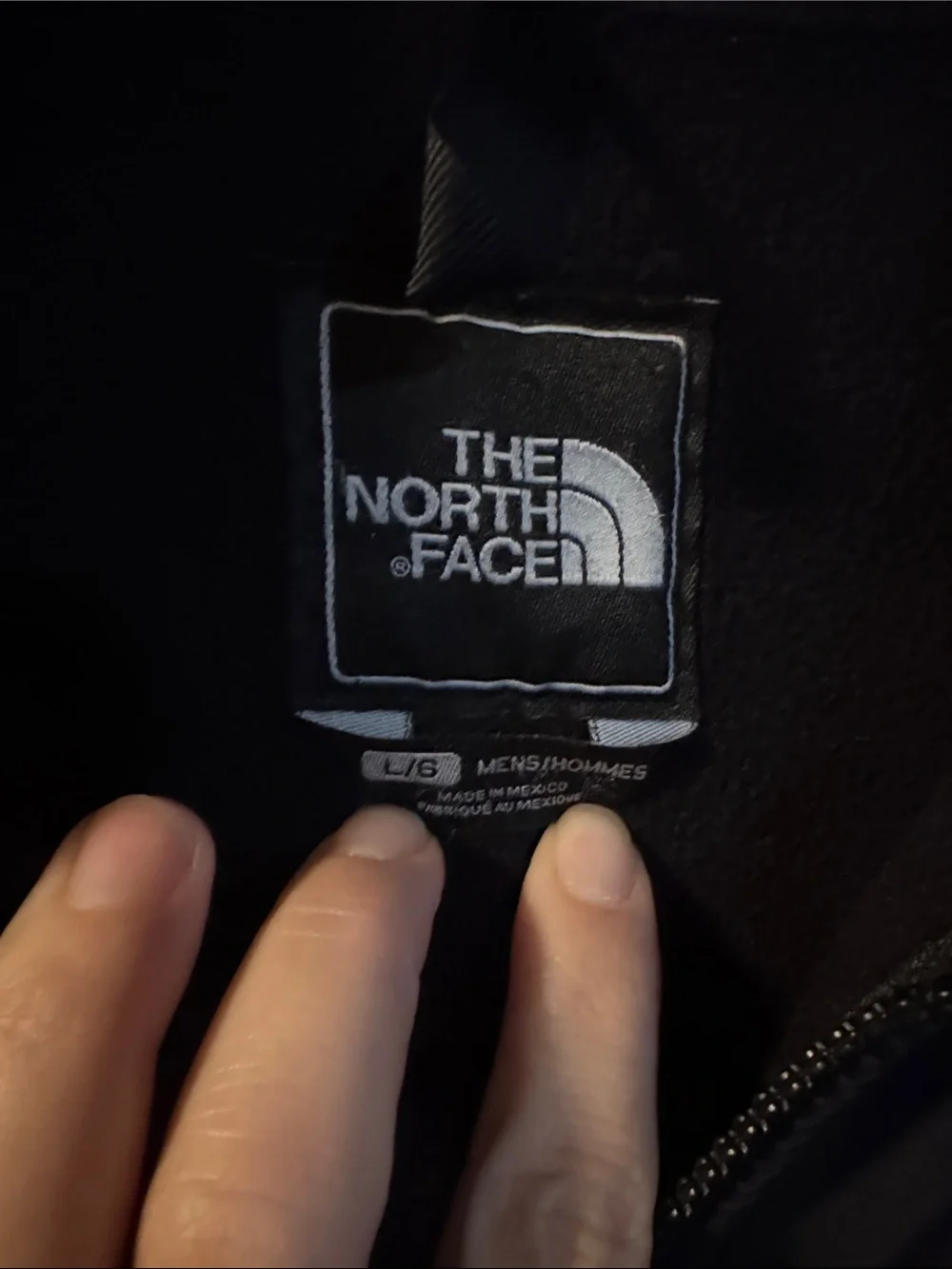 Men’s The North Face Black Denali Fleece Jacket size large